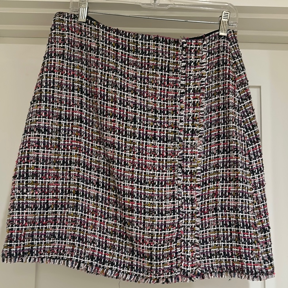 Ann Taylor Stylish Multicolor Tweed Skirt